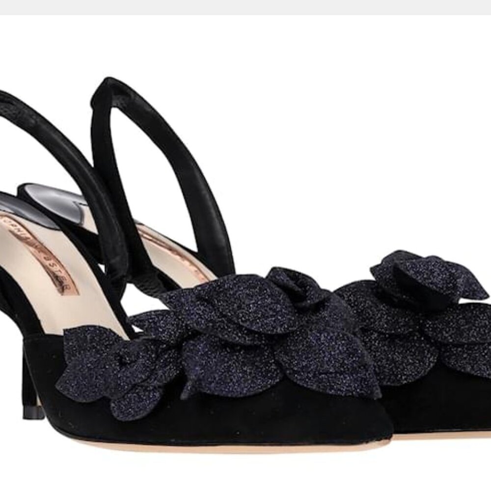 Sophia Webster Suede Glitter Pumps